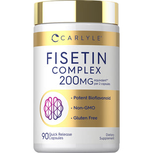Carlyle Fisetin Complex, 200 MG per 2 capsules, 90 quick release capsules, dietary supplement.