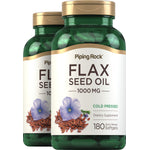 Flaxseed Oil, 1000 mg, 180 Quick Release Softgels, 2  Bottles