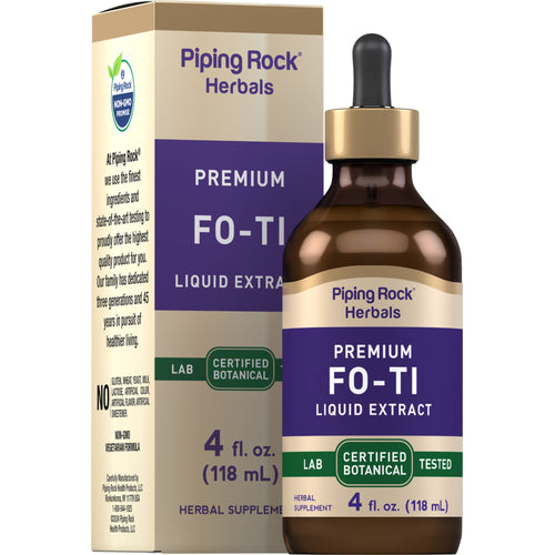 Fo-Ti Cured Root Liquid Extract Alcohol Free, 4 fl oz (118 mL) Dropper Bottle