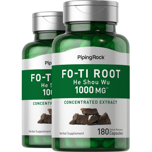 Fo-Ti Root He-Shou-Wu, 1000 mg, 180 Quick Release Capsules, 2  Bottles
