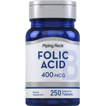 Folic Acid, 400 mcg, 250 Vegetarian Tablets