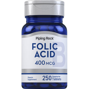 Folic Acid, 400 mcg, 250 Vegetarian Tablets