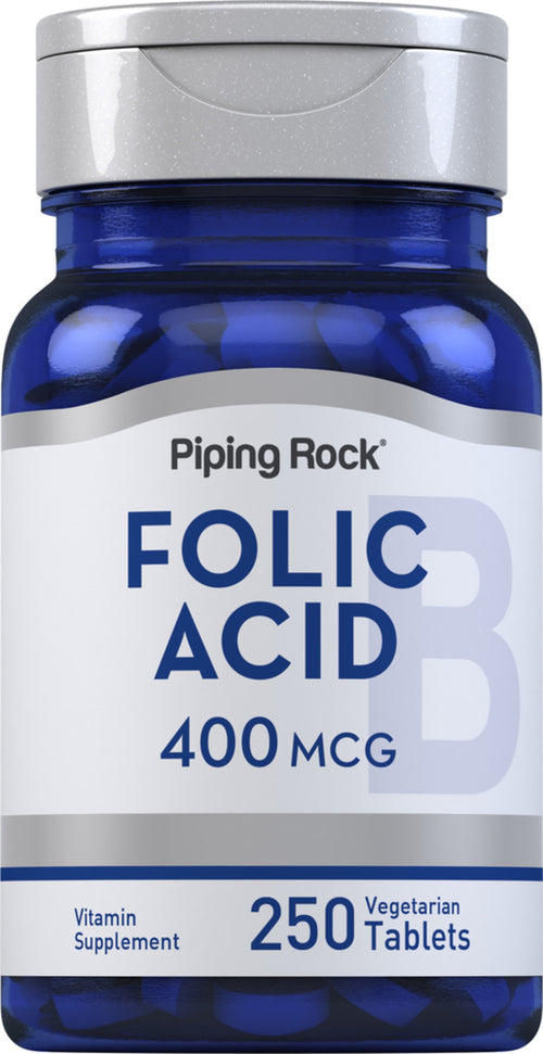 Folic Acid, 400 mcg, 250 Vegetarian Tablets