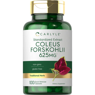 Forskohlii Coleus (Standardized Extract), 625 mg, 100 Quick Release Capsules