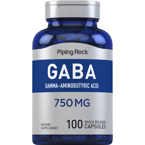 GABA (Gamma-Aminobutyric Acid), 750 mg, 100 Quick Release Capsules