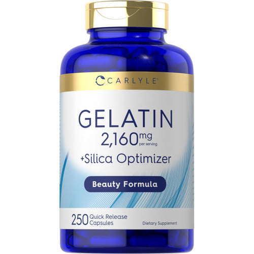 Gelatin (Beef) plus Silica Optimizer, 2,160 mg (per serving), 250 Quick Release Capsules