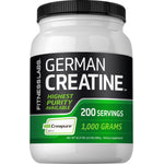 German Creatine jar, 1,000 grams (2.2 lb), 200 servings, offering the highest purity available, Creapure®.
