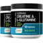 German Creatine Monohydrate (Creapure) & L-Glutamine Powder (50:50 Blend), 10 grams (per serving), 1.1 lb (500 g) Bottle, 2  Bottles