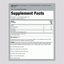 Supplement Facts for Glucomannan Powder 8oz bottle.