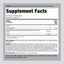 Supplement Facts panel for DGL Licorice Root Chew Mega Potency 4000 mg with 180 tablets.