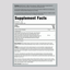 Image of the Supplement Facts panel for Nature's Secret Super Cleanse 200 Tablets, detailing nutritional information and ingredients.