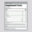 Supplement Facts panel detailing the ingredients and nutrition information for MuscleFit Protein Vanilla Ice Cream 5lb.