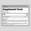 Image of Supplement Facts panel for GABA Powder, 170 grams, detailing nutrient information and serving size for consumer reference.