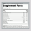 Image of Supplement Facts for Supreme Stress B 100 Capsules, detailing nutrients and quantities per serving for the supplement.