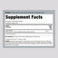 Supplement Facts for Slippery Elm Bark 4000 mg Capsules, bottle of 200.