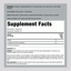 Supplement Facts panel detailing L-Glutamine Powder, 5000 mg per serving, with a net weight of 250 grams.