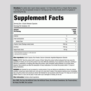 Supplement Facts panel for Triple Fiber Complex Capsules, containing 120 capsules.