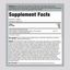 Supplement Facts for Nutrex Lipo 6 Black Ultra Concentrate 60 Capsules.