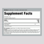Supplement Facts for Damiana Leaf Liquid Extract detailing its contents.