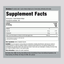 Supplement Facts for Shark Liver Oil Softgels 100 count displayed on label.