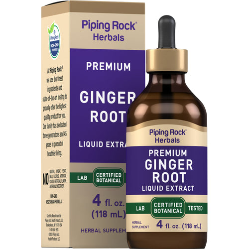 Ginger Root Liquid Extract Alcohol Free, 4 fl oz (118 mL) Dropper Bottle
