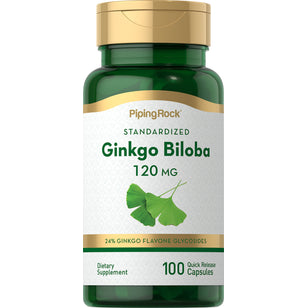 Ginkgo Biloba Standardized Extract, 120 mg, 100 Quick Release Capsules