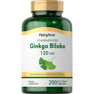 Ginkgo Biloba Standardized Extract, 120 mg, 200 Quick Release Capsules