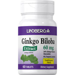 Ginkgo Biloba Extract 60 mg, 60 Tablets. 24% Ginkgo Flavone Glycosides, 6% Terpene Lactones. Traditional Herb, Dietary Supplement.