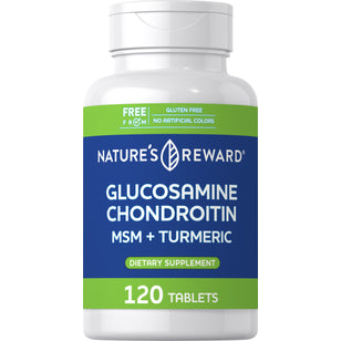 Glucosamine Chondroitin MSM Plus Turmeric, 120 Tablets
