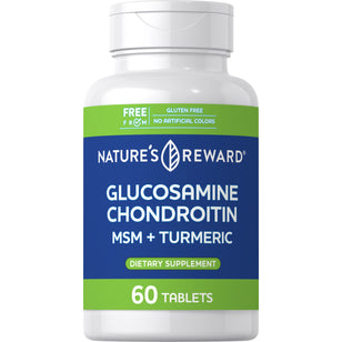 Glucosamine Chondroitin MSM Plus Turmeric, 60 Tablets