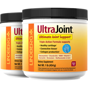 Glucosamine, Chondroitin, Turmeric & MSM Powder UltraJoint, 1 lb (454 g) Bottle, 2  Bottles