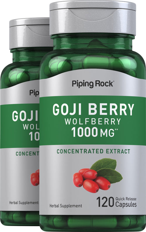 Goji Berry (Wolfberry), 1000 mg, 120 Quick Release Capsules, 2  Bottles