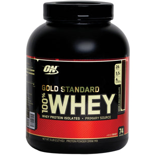 Gold Standard 100% Whey Powder (Double Rich Chocolate), 5 lb (2.27 kg) Bottle