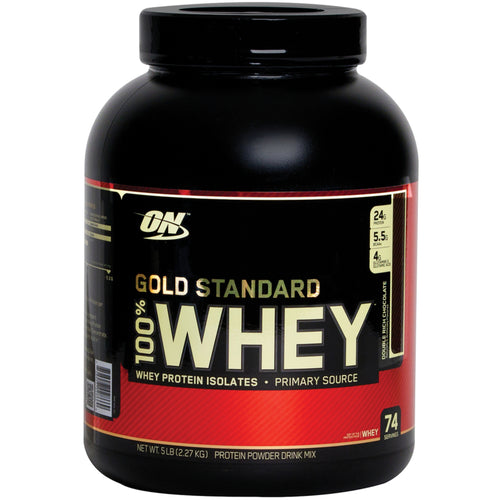 Gold Standard 100% Whey Powder (Double Rich Chocolate), 5 lb (2.27 kg) Bottle