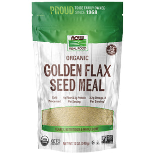 Golden Flax Seed Meal (Organic), 12 oz (340 g) Powder
