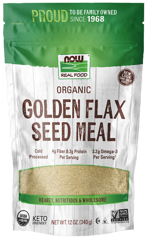 Golden Flax Seed Meal (Organic), 12 oz (340 g) Powder