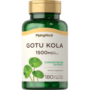 Gotu Kola, 1500 mg (per serving), 180 Quick Release Capsules