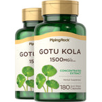 Gotu Kola 1500mg supplement with 180 quick release capsules shown.