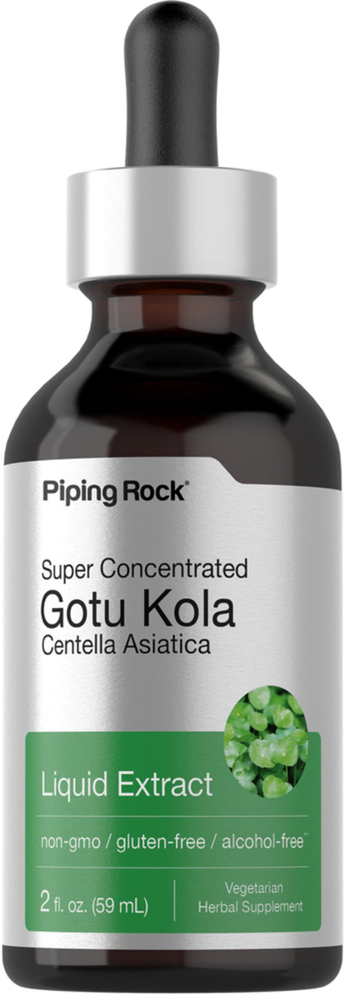 Gotu Kola Liquid Extract Alcohol Free, 2 fl oz (59 mL) Dropper Bottle