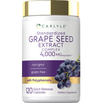 Carlyle Standardized Grape Seed Extract Complex, 4,000 MG equivalent with 120 Quick Release Capsules.