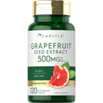 Grapefruit Seed Extract 500MG, 120 Quick Release Capsules. Non-GMO, gluten-free, herbal supplement.