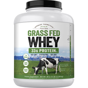 GrassFed Whey Protein (Unflavored & Unsweetened), 5 lbs (2.26 kg) Bottle