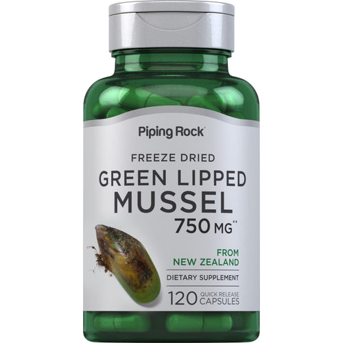 Green Lipped Mussel Freeze Dried from New Zealand, 750 mg, 120 Quick Release Capsules