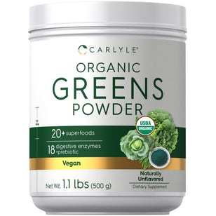 Greens Powder (Organic), 1.1 lb (500 g) Bottle