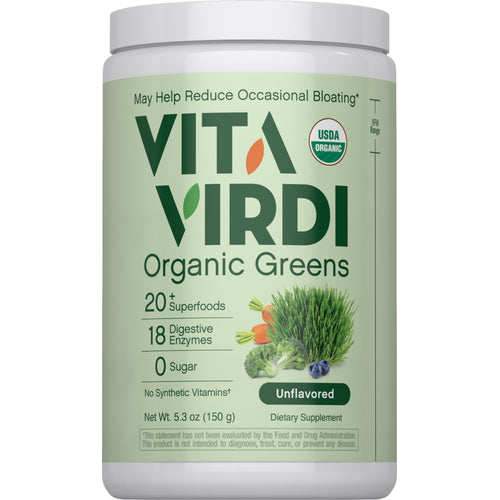 Greens Powder Unflavored (Organic), 5.3 oz (150 g) Bottle