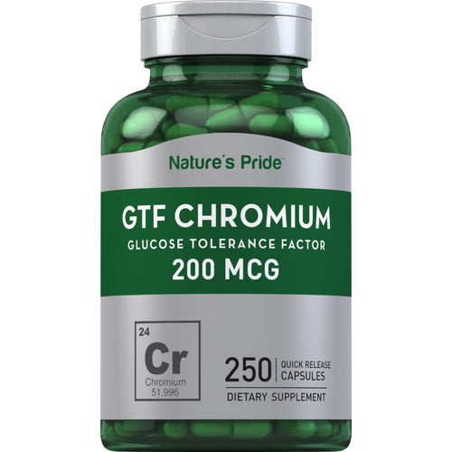 GTF Chromium, 200 mcg, 250 Quick Release Capsules