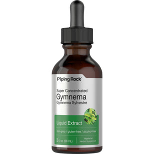 Gymnema Sylvestre Leaf Liquid Extract Alcohol Free, 2 fl oz (59 mL) Dropper Bottle