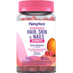 Vegan gummies for hair, skin, and nails with 2500 mcg of biotin per serving in a delicious fruit flavor.