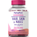 Superior Strength Hair, Skin & Nails Supplement, 165 Liquid Softgels with 5000 mcg Biotin.