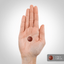 A single gummy candy measures 0.750 inches or 1.905 centimeters.